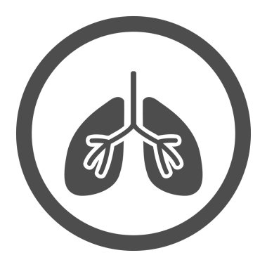 Akciğerler yuvarlak vektör simgesi