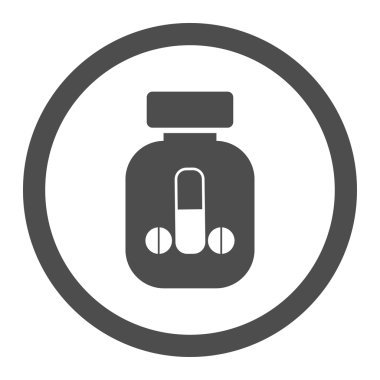 Adam tıp yuvarlak vektör simgesi