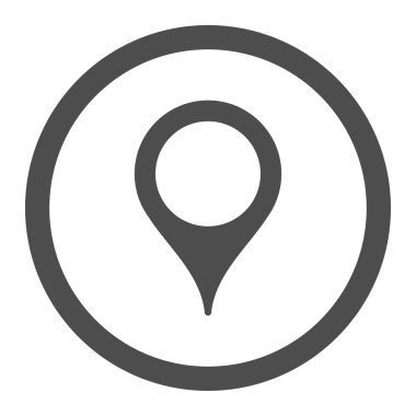 Harita işareti vektör simgesi daire