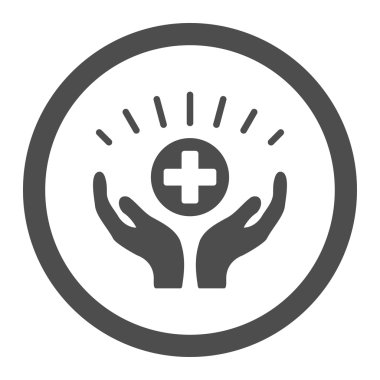 Tıbbi bakım yuvarlak vektör simgesi