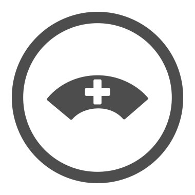 Tıbbi güneşlik yuvarlak vektör simgesi