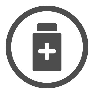 Medication Container Circled Vector Icon