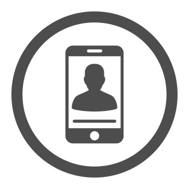 Mobile Contact Circled Vector Icon