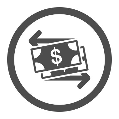 Money Exchange Circled Vector Icon