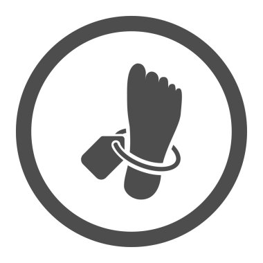 Morg etiketi vektör simge yuvarlak