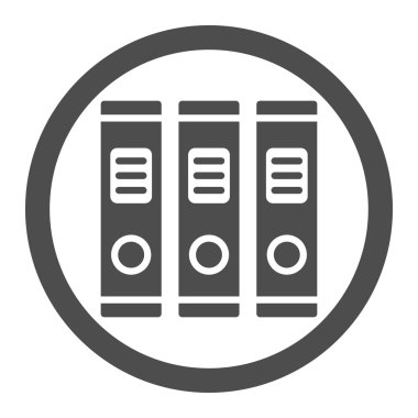 Office Library Rounded Vector Icon