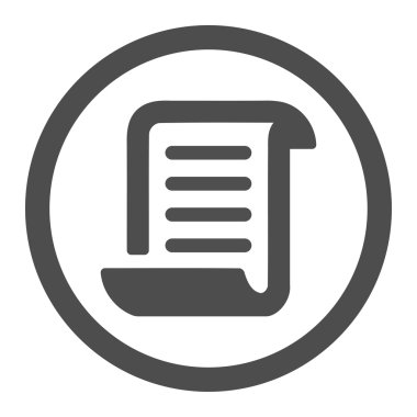 Paper Roll Circled Vector Icon