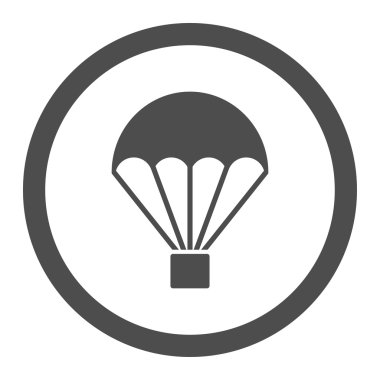 Paraşüt daire içinde vektör simgesi