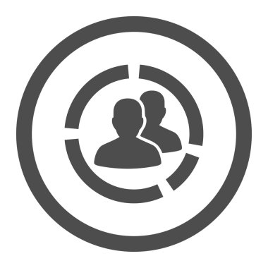 Client Diagram Circled Vector Icon