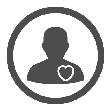 Patient Heart Circled Vector Icon