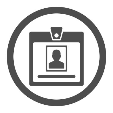 Person Badge Circled Vector Icon