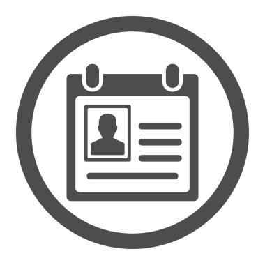Personal Badge Circled Vector Icon