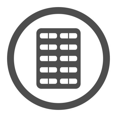 Hap Blister daire içinde vektör simgesi