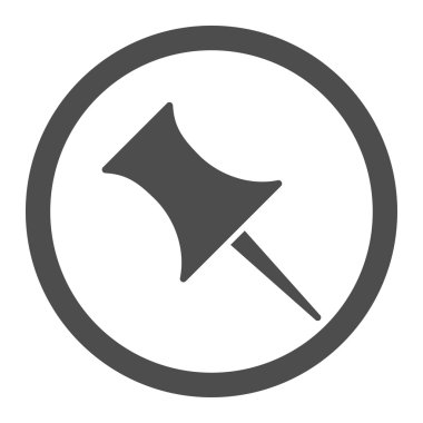 PIN yuvarlak vektör simgesi