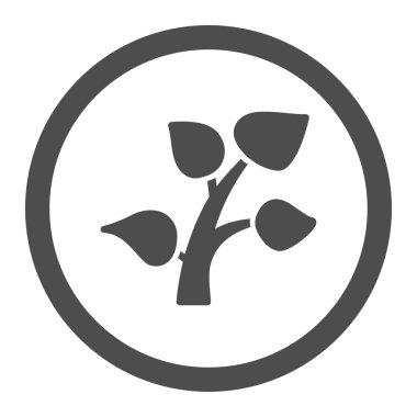 Bitki yuvarlak vektör simgesi