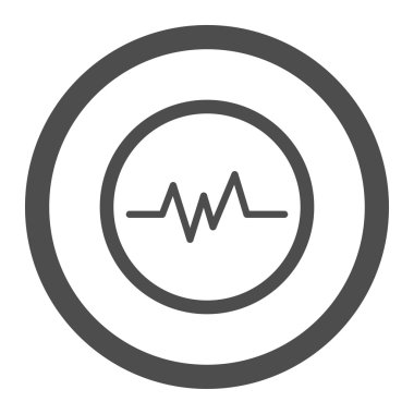 Nabız yuvarlak vektör simge izleme