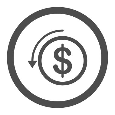 Yuvarlak vektör simge iade