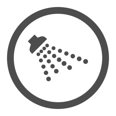 Duş yuvarlak vektör simgesi