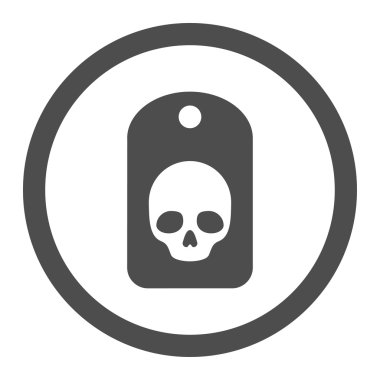 Tehlikeli etiket daire içinde vektör simgesi