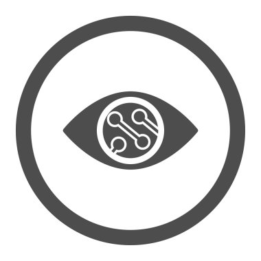 Akıllı Lens yuvarlak vektör simgesi