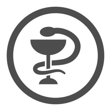 Yılan Kupası yuvarlak vektör simgesi