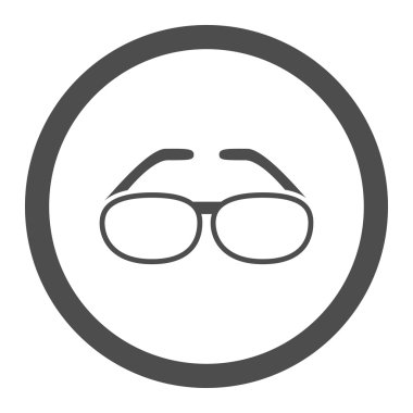 Gözlük yuvarlak vektör simgesi