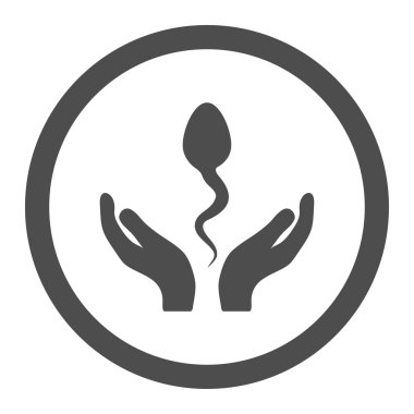 Sperm bakım daire içinde vektör simgesi