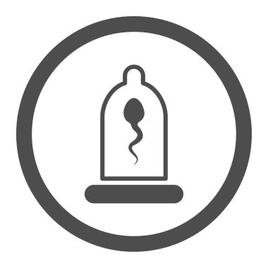 Doğum kontrolü sperm vektör simgesi daire