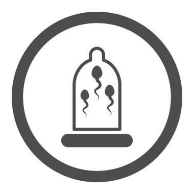 Sperm kauçuk yuvarlak vektör simgesi