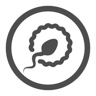 Sperm penetrasyon daire içinde vektör simgesi