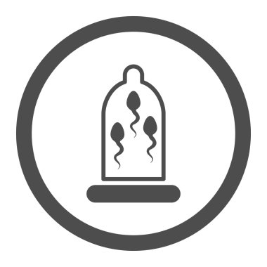 Sperm koruma daire içinde vektör simgesi