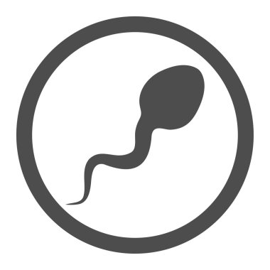 Sperm yuvarlak vektör simgesi