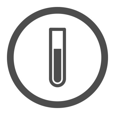 Test tüpü daire içinde vektör simgesi