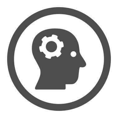 Düşünme yuvarlak vektör simgesi