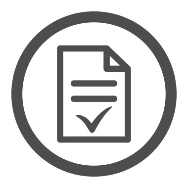 Valid File Circled Vector Icon
