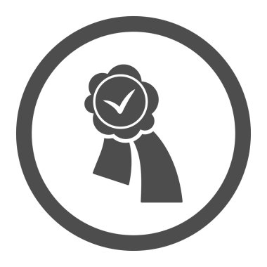 Doğrulama mühür vektör simge yuvarlak