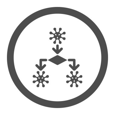 Microorganism Replication Circled Vector Icon