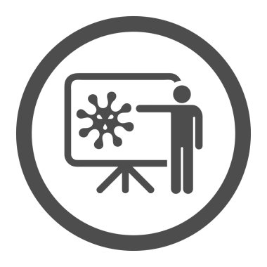 Virüs rapor vektör simge yuvarlak