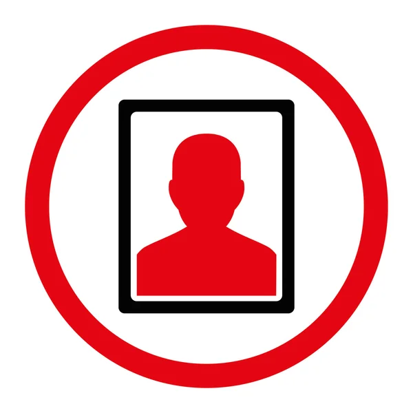 Retrato de paciente redondeado Vector icono — Vector de stock