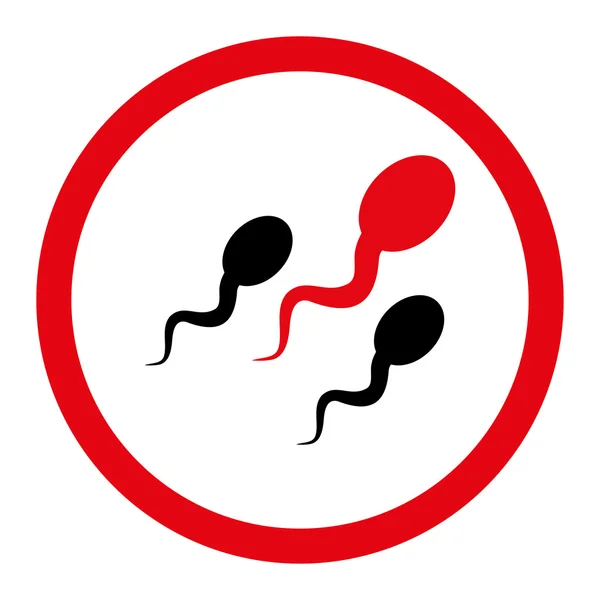 Sperm Circled Vector Icon — Stock Vector