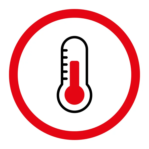 Ícone de vetor circulado de temperatura —  Vetores de Stock