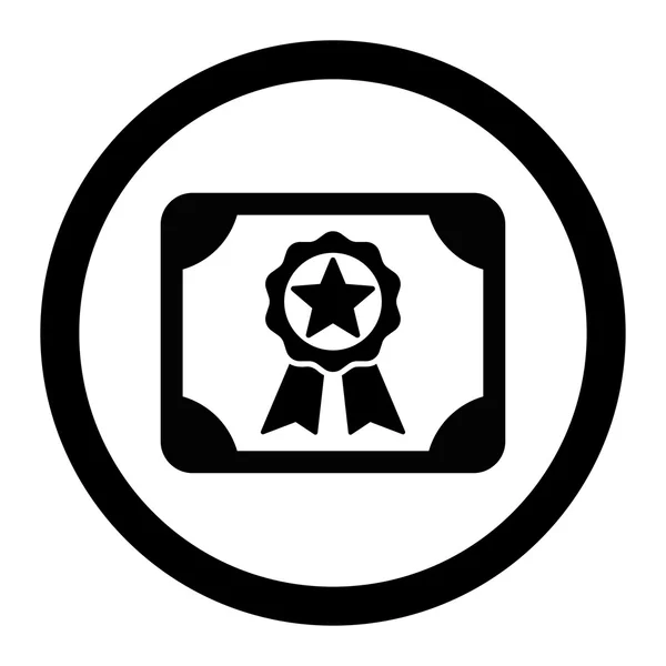 Сертифікація нагороди круглий вектор піктограма — стоковий вектор