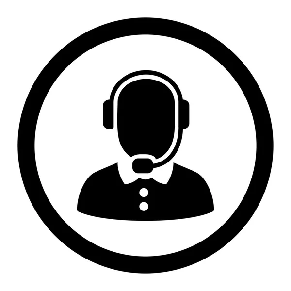 Call Center Manager afgeronde Vector Icon — Stockvector