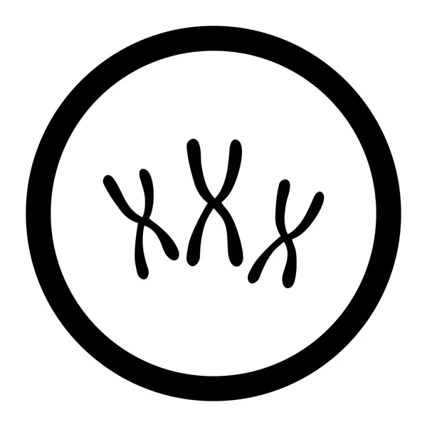 Chromosomes Circled Vector Icon — Stok Vektör