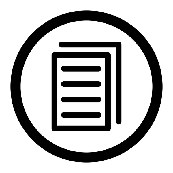 Copy File Circled Vector Icon — Stok Vektör