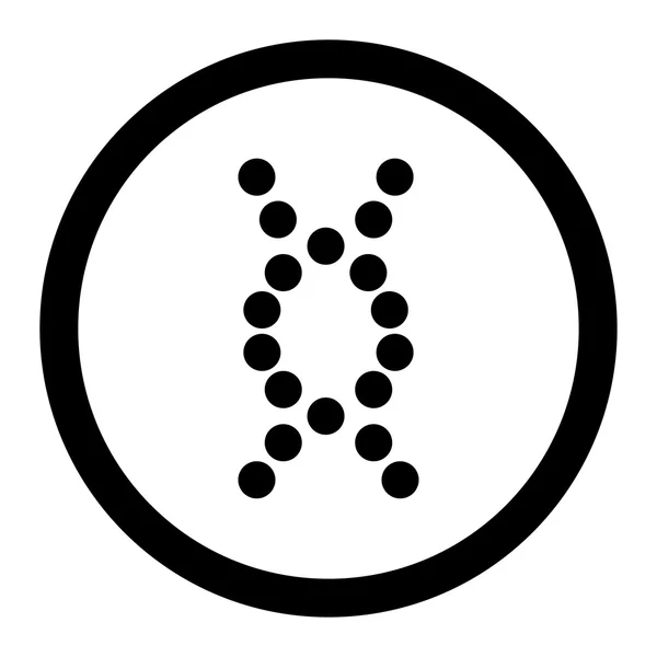 Dna Spirale kreisförmige Vektor-Symbol — Stockvektor