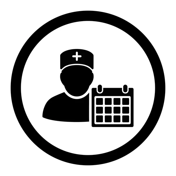 Doctor Appointment Circled Vector Icon — Stock Vector