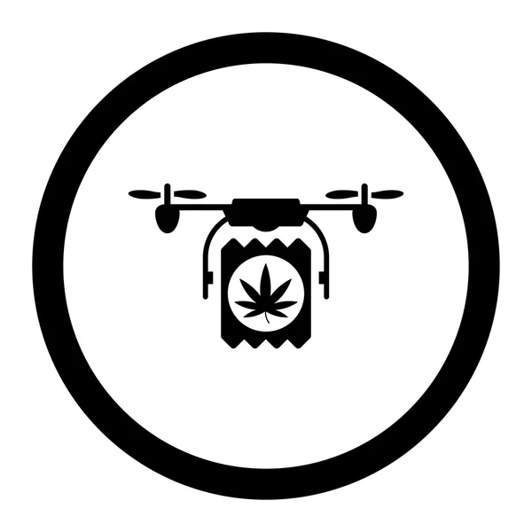 Medicine Drone Delivery Circled Vector Icon — Stock vektor