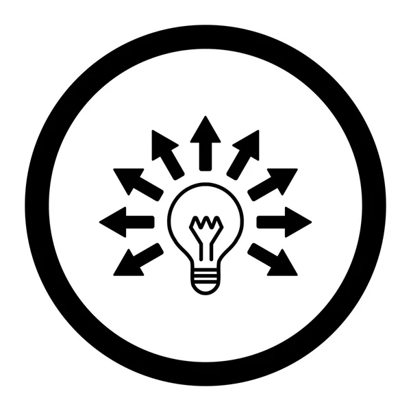 Ícone de vetor arredondado de luz elétrica — Vetor de Stock