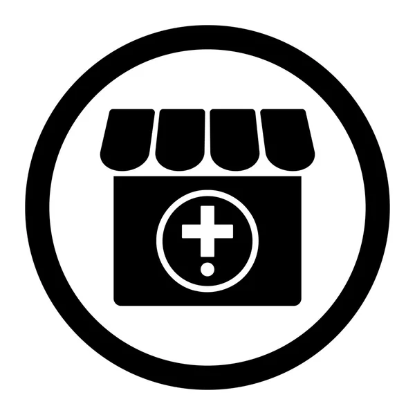 Drug Shop Circled Vector Icon — 스톡 벡터
